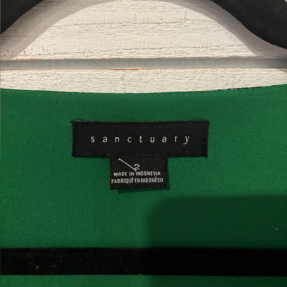 Sanctuary - Anthropology Stay The Night Long Sleeve Wrap Dress Emerald Leo Sz 2 - Picture 9 of 12